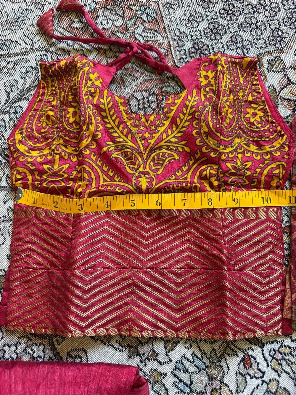 Lot of 3 6-9m Set of Red and Gold Ethnic Blouse Tops♥️💛⭐️NWT